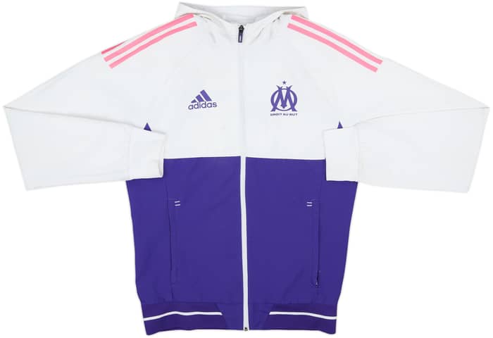 2017-18 Olympique Marseille adidas Hooded Track Jacket - 6/10 - (S)