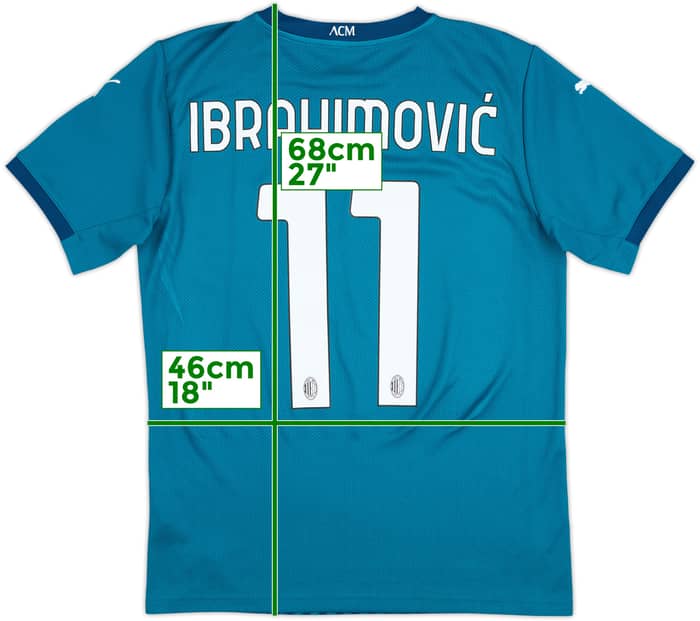 2020-21 AC Milan Third Shirt Ibrahimovic #11 - 8/10 - (S)
