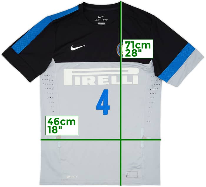 2012-13 Inter Milan Nike Player Issue Training Shirt #4 (Zanetti) - 4/10 - (M)