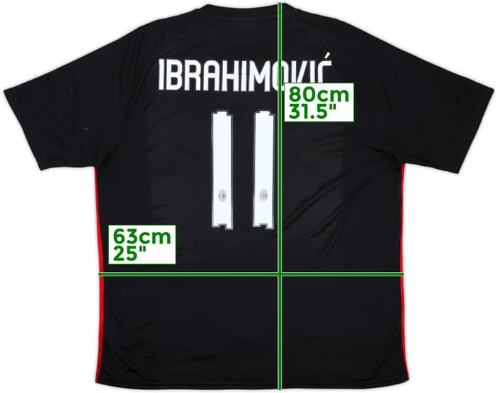 2010-11 AC Milan Basic Home Shirt Ibrahimovic #11 - 8/10 - (XXL)
