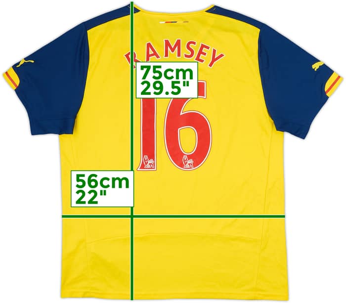 2014-15 Arsenal Away Shirt Ramsey #16 - 6/10 - (L)