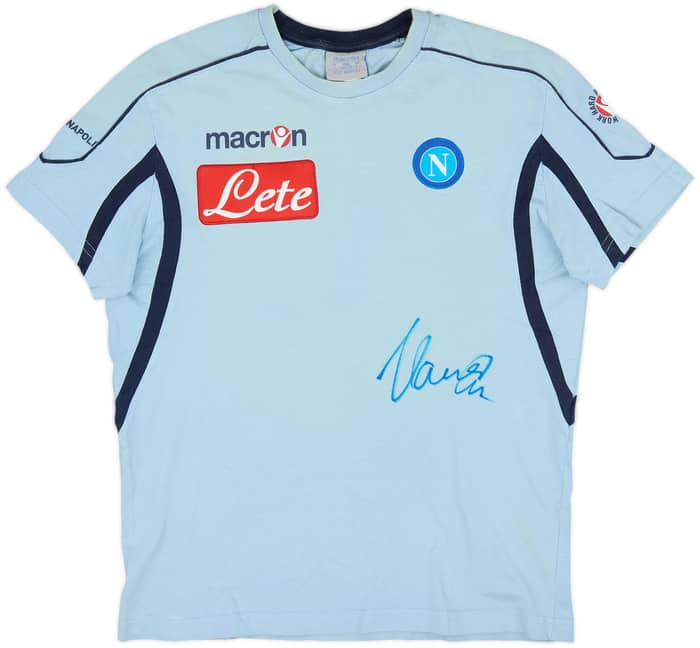 2011-12 Napoli Macron Signed Cotton Tee - 6/10 - (XL.Boys)