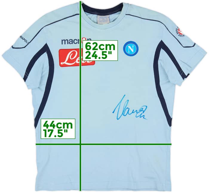 2011-12 Napoli Macron Signed Cotton Tee - 6/10 - (XL.Boys)
