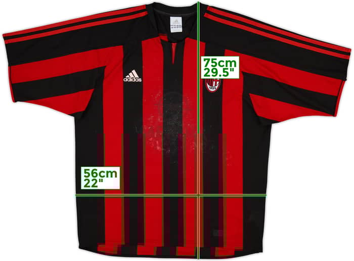 2003-04 AC Milan Home Shirt Kaka #22 - 4/10 - (L)