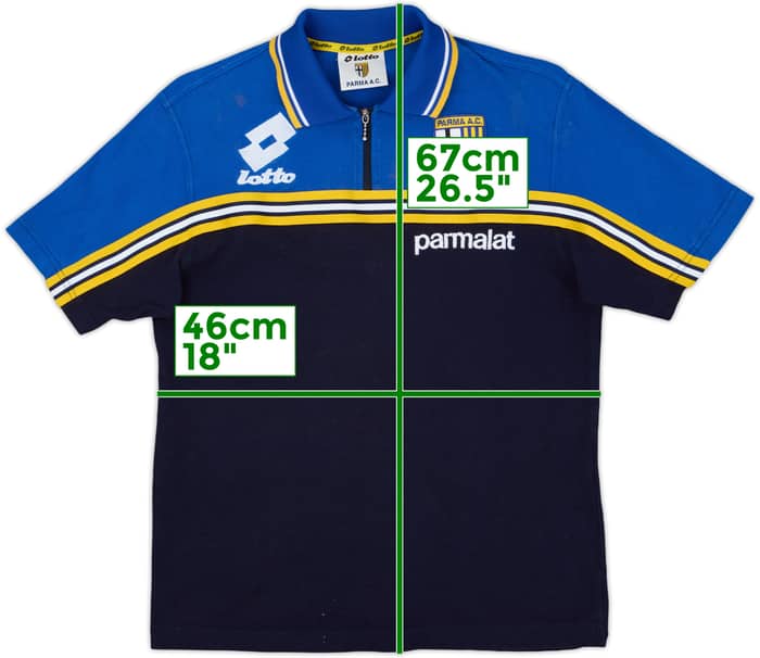 1998-99 Parma Lotto 1/4 Zip Polo Shirt - 5/10 - (S)