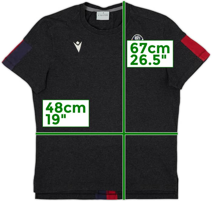 2019-20 Bologna Macron Cotton Tee - 7/10 - (S)
