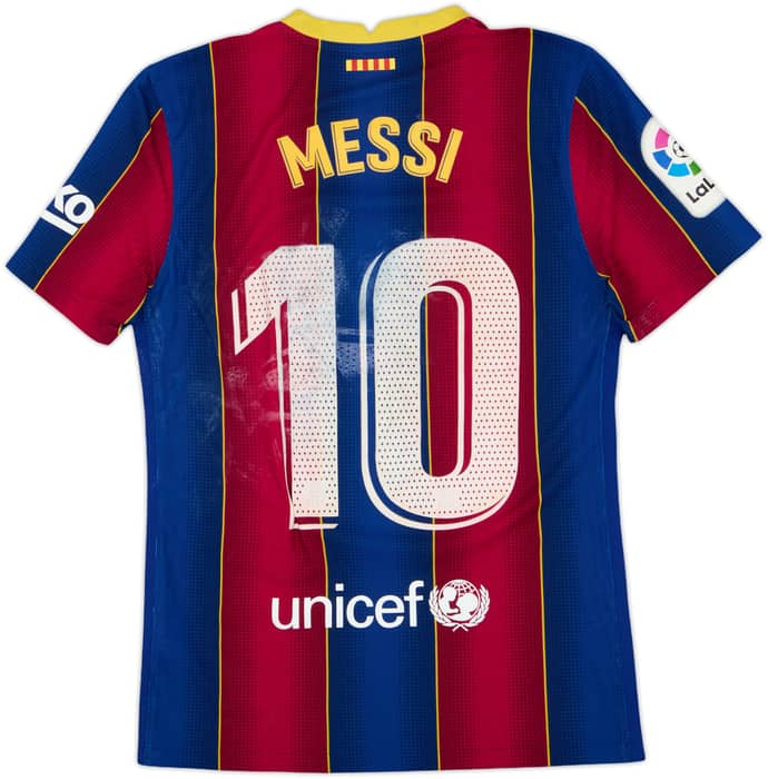 2020-21 Barcelona Authentic Home Shirt Messi #10 - 4/10 - (S)