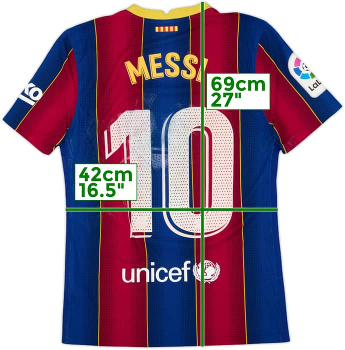 2020-21 Barcelona Authentic Home Shirt Messi #10 - 4/10 - (S)