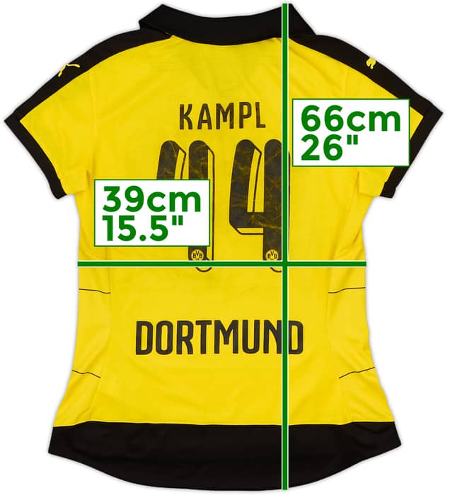 2015-16 Borussia Dortmund Home Shirt Kampl #44 - 4/10 - (Women's S)