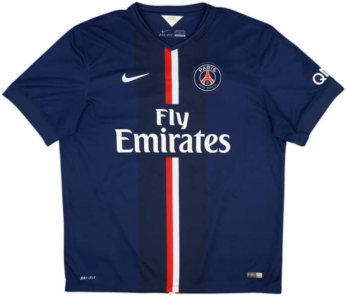 2014-15 Paris Saint-Germain Home Shirt Cavani #9 - 8/10 - (XL)