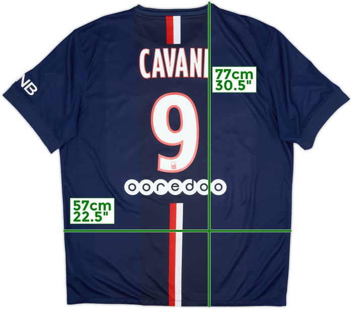 2014-15 Paris Saint-Germain Home Shirt Cavani #9 - 8/10 - (XL)