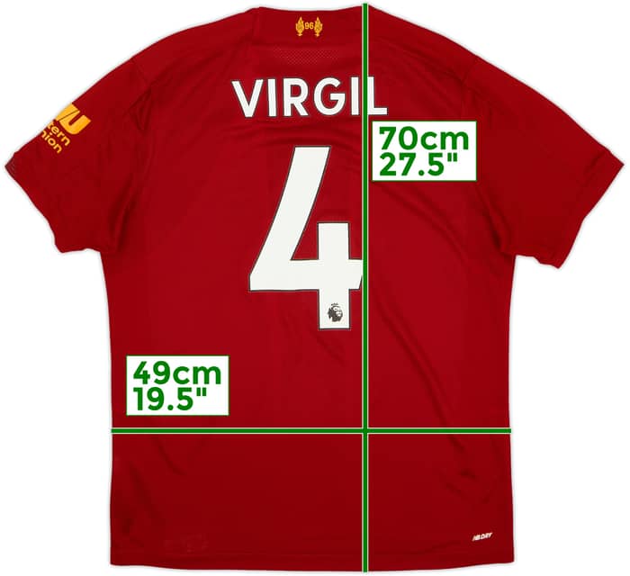 2019-20 Liverpool Home Shirt Virgil #4 - 5/10 - (M)