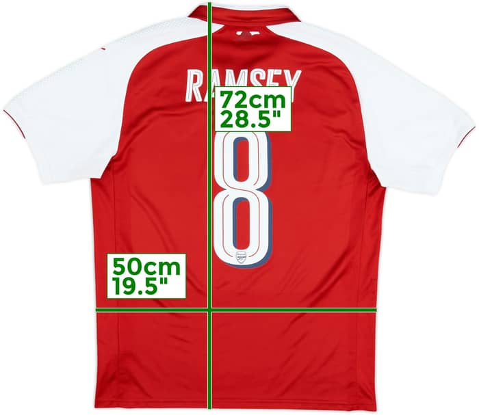 2017-18 Arsenal Home Shirt Ramsey #8 - 7/10 - (M)