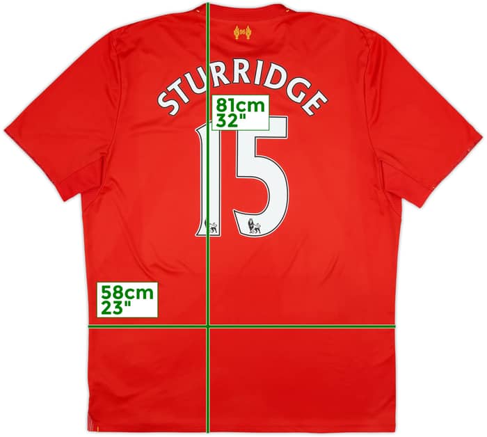 2015-16 Liverpool Home Shirt Sturridge #15 - 5/10 - (XXL)
