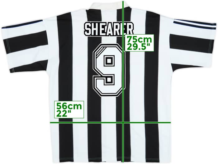 1995-97 Newcastle Home Shirt Shearer #9 - 7/10 - (XL)