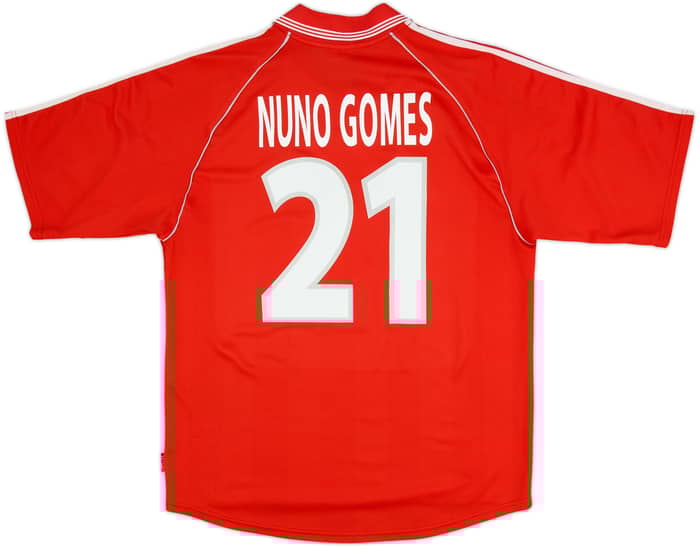 1999-00 Benfica Home Shirt Nuno Gomes #21 - 7/10 - (L)