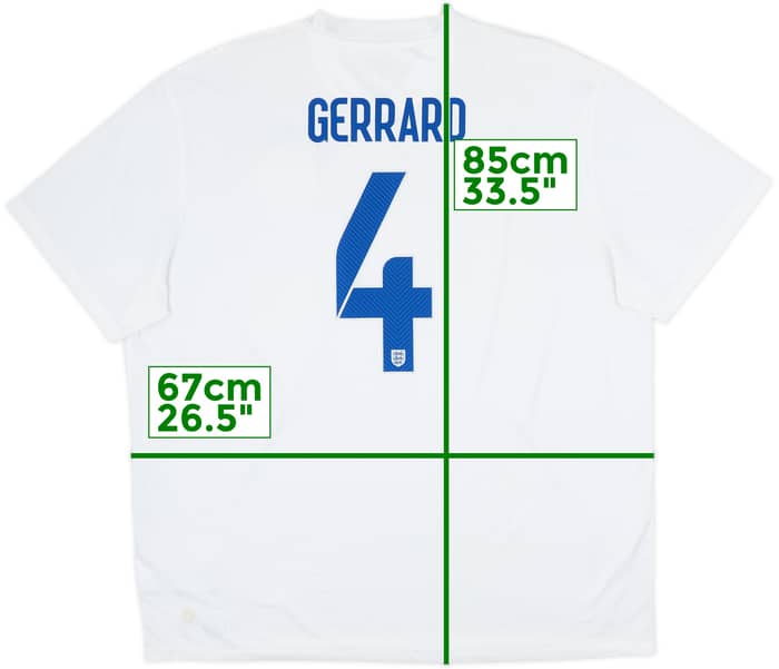 2014-15 England Home Shirt Gerrard #4 - 6/10 - (3XL)