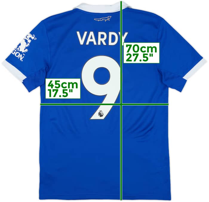 2022-23 Leicester Home Shirt Vardy #9 - 6/10 - (S)