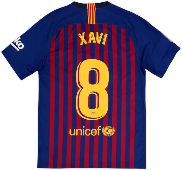 2018-19 Barcelona Home Shirt Xavi #8 - 8/10 - (S)