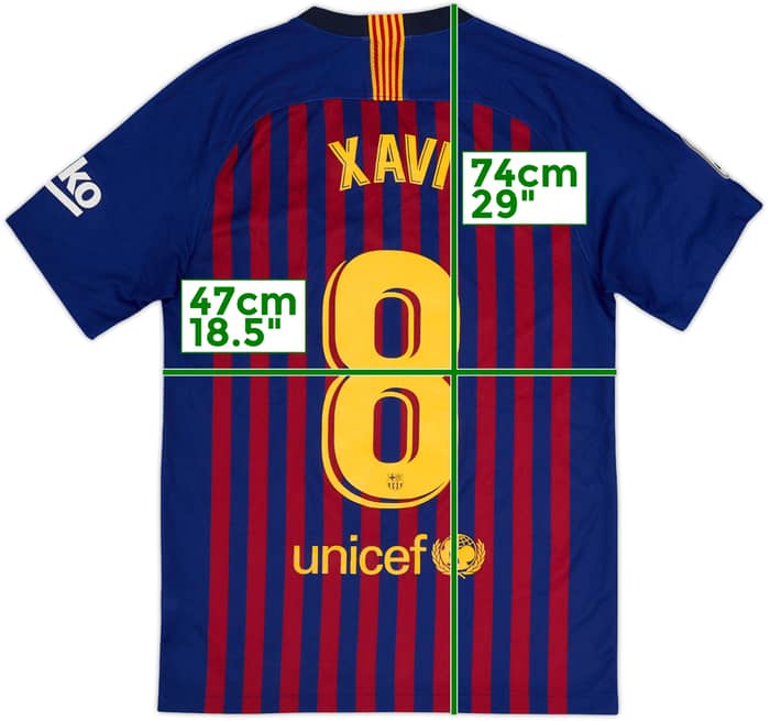 2018-19 Barcelona Home Shirt Xavi #8 - 8/10 - (S)