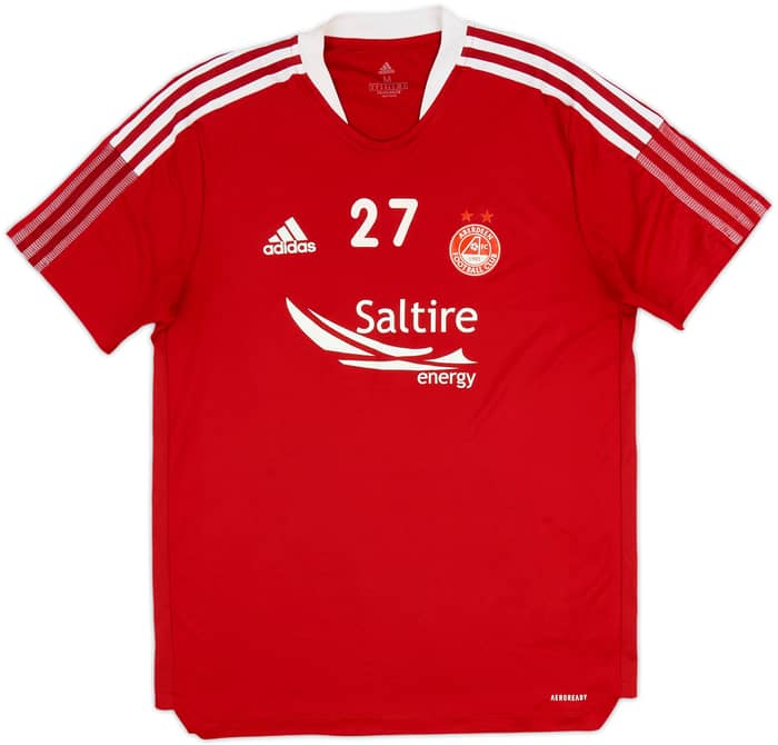 2021-22 Aberdeen Player Issue adidas Training Shirt #27 - 9/10 - (M)