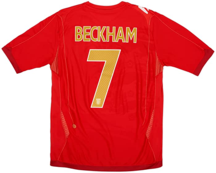 2006-08 England Away Shirt Beckham #7 - 6/10 - (M)