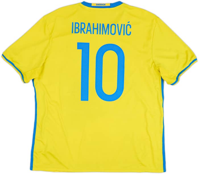 2016-17 Sweden Home Shirt Ibrahimovic #10 - 6/10 - (XL)