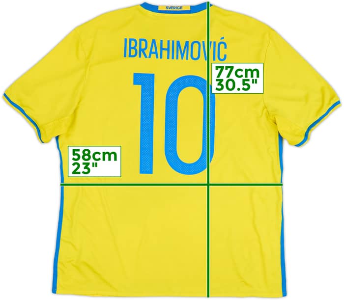 2016-17 Sweden Home Shirt Ibrahimovic #10 - 6/10 - (XL)