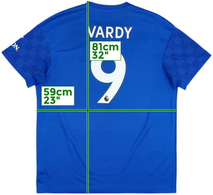 2019-20 Leicester Home Shirt Vardy #9 - 7/10 - (XL)