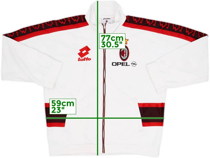 1995-96 AC Milan Lotto Track Jacket - 8/10 - (L)