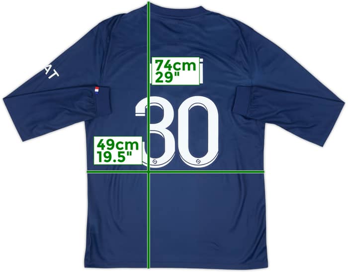 2022-23 Paris Saint-Germain Home L/S Shirt Messi #30 - 8/10 - (S)