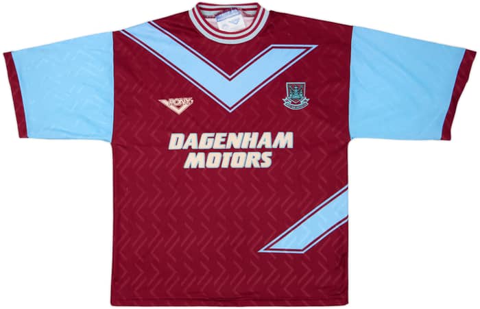 1993-95 West Ham Home Shirt - 7/10 - (L)
