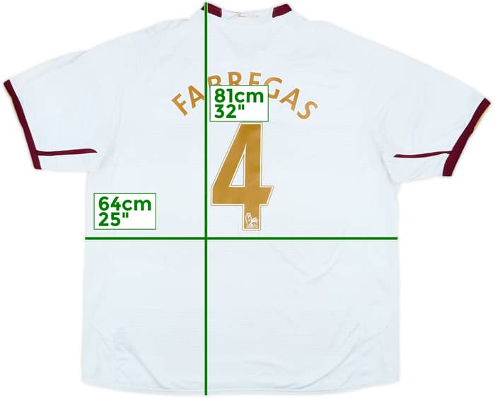 2007-08 Arsenal Away Shirt Fabregas #4 - 6/10 - (XXL)