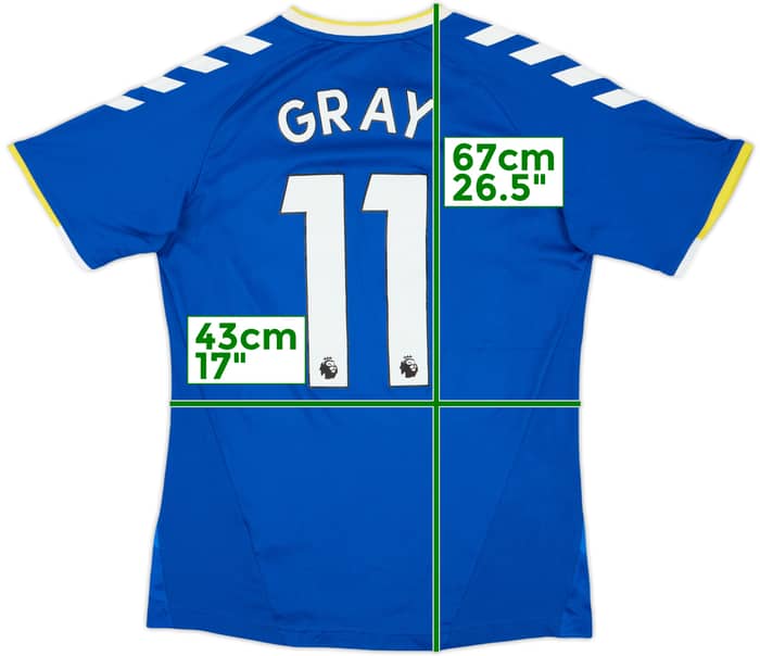 2021-22 Everton Home Shirt Gray #11 - 8/10 - (S)
