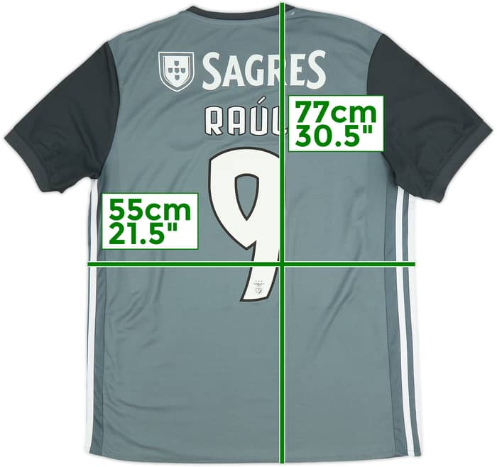 2017-18 Benfica Away Shirt Raul #9 - 6/10 - (L)