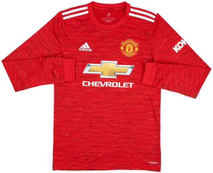 2020-21 Manchester United Home L/S Shirt #7 - 10/10 - (S)