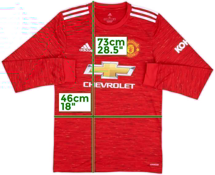 2020-21 Manchester United Home L/S Shirt #7 - 10/10 - (S)