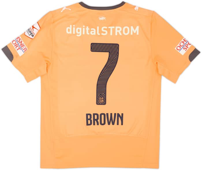 2015-16 Grasshopper Club Zurich Match Issue Away Shirt Brown #7