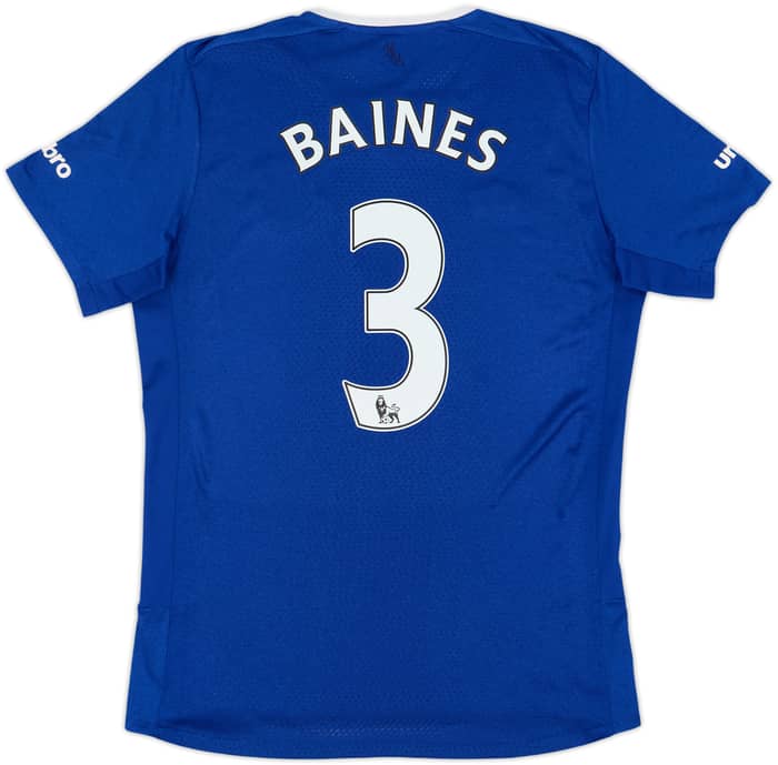 2015-16 Everton Home Shirt Baines #3 - 8/10 - (M)