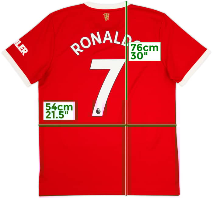 2021-22 Manchester United Home Shirt Ronaldo #7 - 8/10 - (L)