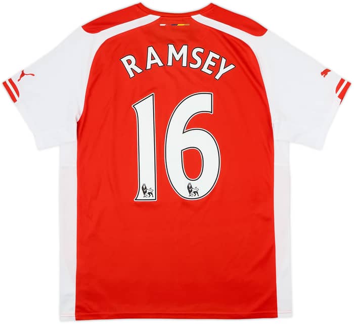2014-15 Arsenal Home Shirt Ramsey #16 - 9/10 - (L)