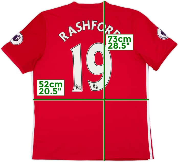 2016-17 Manchester United Home Shirt Rashford #19 - 8/10 - (L)