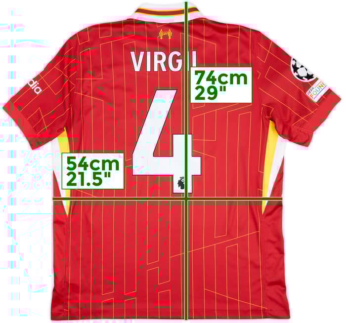 2024-25 Liverpool Home Shirt Virgil #4 - 10/10 - (L)