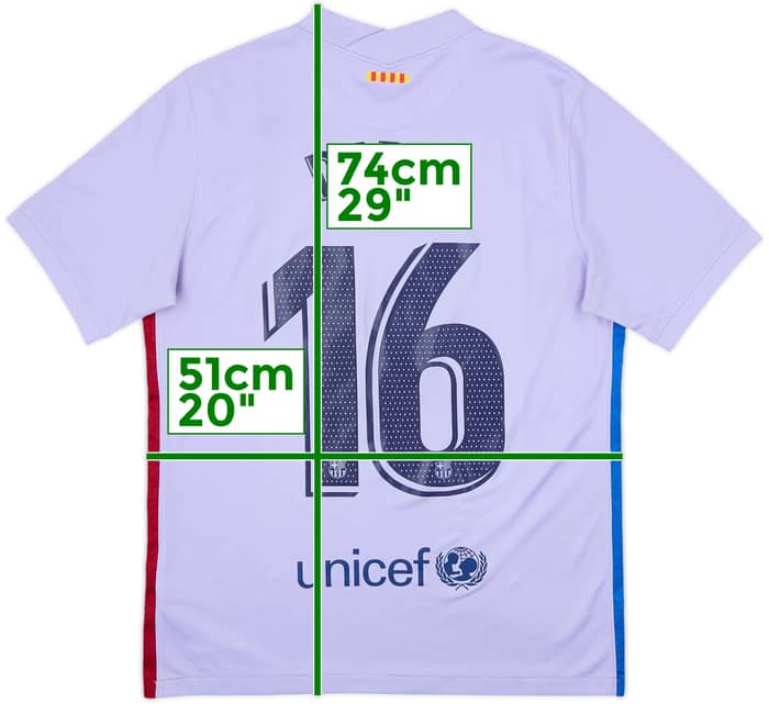 2021-22 Barcelona Away Shirt Pedri #16 - 7/10 - (M)