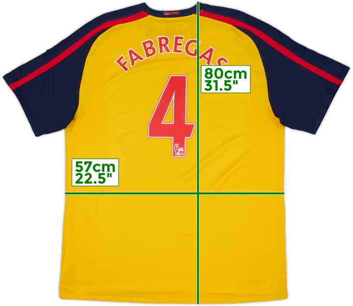 2008-09 Arsenal Away Shirt Fabregas #4 - 9/10 - (XL)