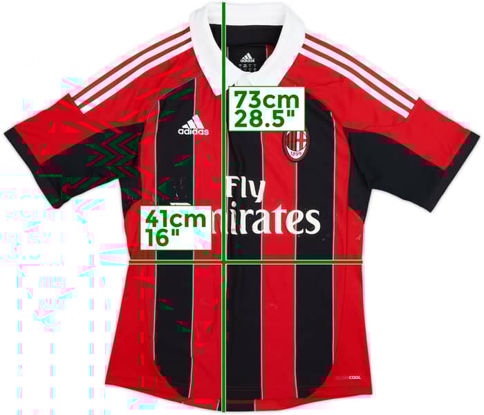 2012-13 AC Milan Home Shirt - 4/10 - (S)