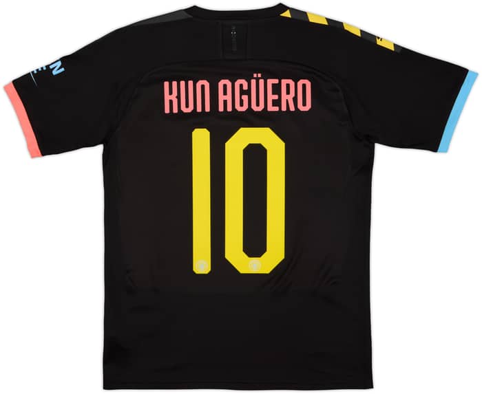 2019-20 Manchester City Away Shirt Kun Aguero #10 - 8/10 - (S)