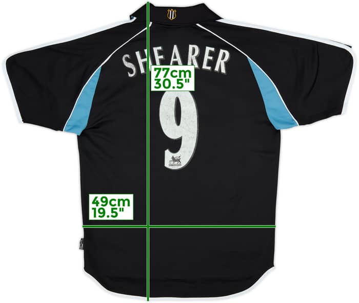 2000-01 Newcastle Away Shirt Shearer #9 - 6/10 - (M)