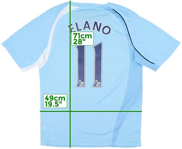 2008-09 Manchester City Home Shirt Elano #11 - 7/10 - (M)