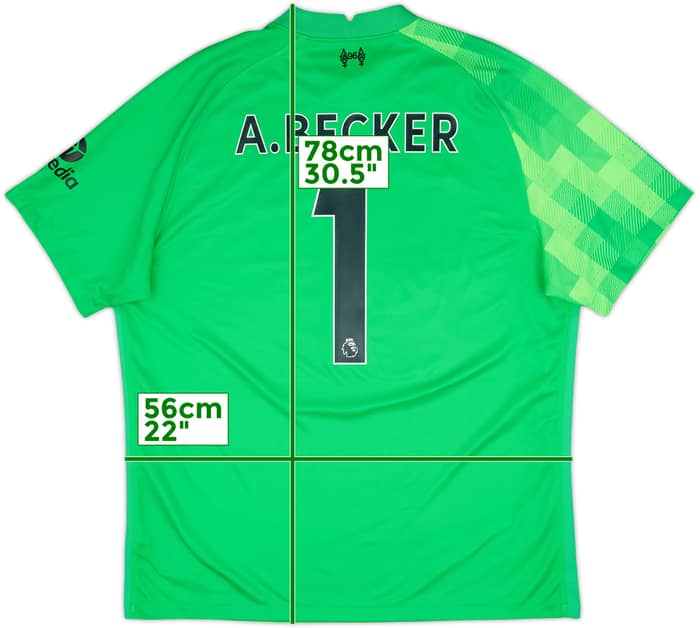 2021-22 Liverpool GK Shirt A.Becker #1 - 9/10 - (XL)